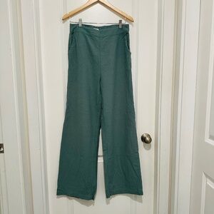 Rhythm.  Cotton and Rayon High Waist Wide Leg Pull On Pants with pockets